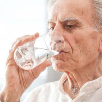 Staying hydrated is critical, especially for seniors.